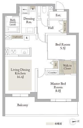 東京都三鷹市下連雀4丁目のマンションの間取