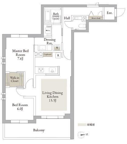 東京都三鷹市下連雀4丁目のマンションの間取