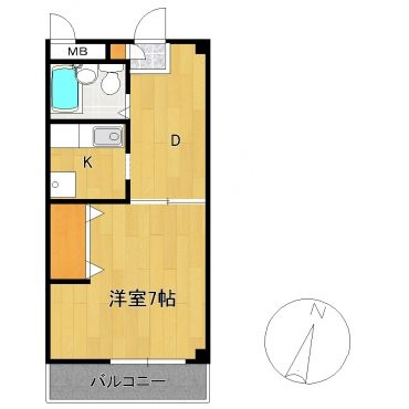 東京都国分寺市西元町2のマンションの間取