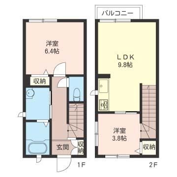 東京都三鷹市牟礼7丁目のアパートの間取