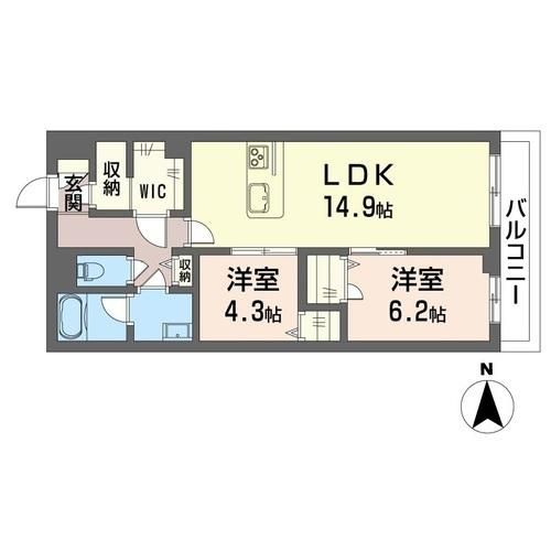 東京都三鷹市井口1丁目のマンションの間取