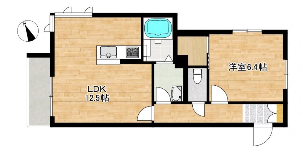 東京都武蔵野市西久保2丁目のマンションの間取