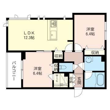 東京都武蔵野市境南町1丁目のマンションの間取