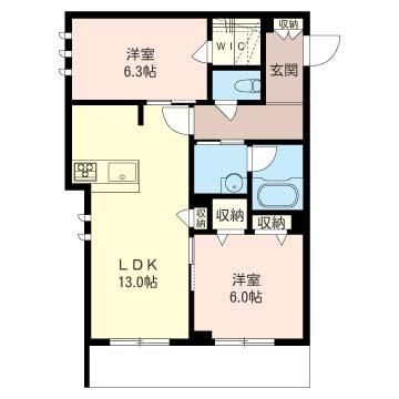 東京都武蔵野市境南町1丁目のマンションの間取