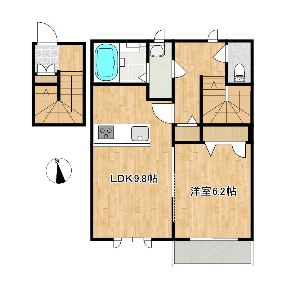 東京都武蔵野市西久保1丁目のアパートの間取