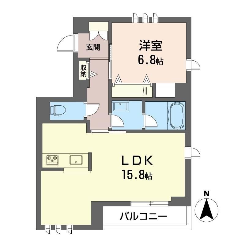 東京都小金井市本町5丁目のマンションの間取