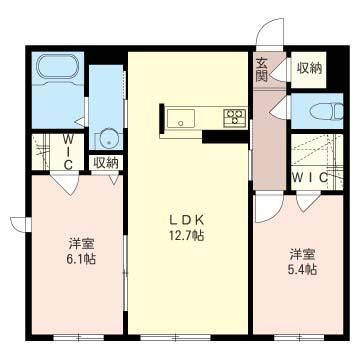東京都武蔵野市境3丁目のマンションの間取