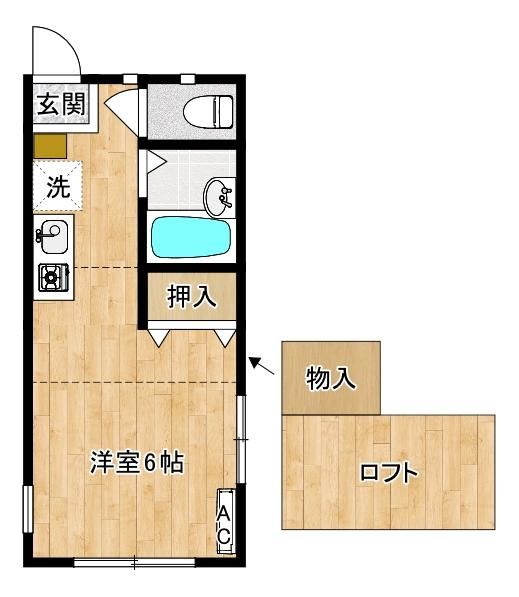 東京都三鷹市下連雀4丁目のアパートの間取