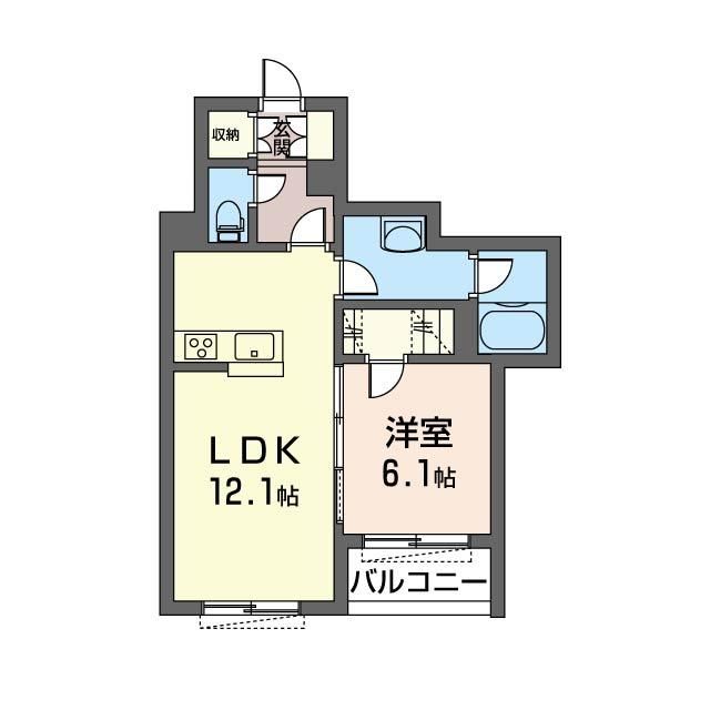 東京都武蔵野市西久保2丁目のマンションの間取