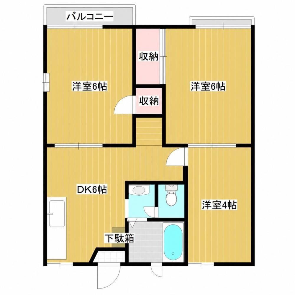東京都武蔵野市関前4丁目のアパートの間取