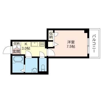 東京都三鷹市下連雀3丁目のマンションの間取