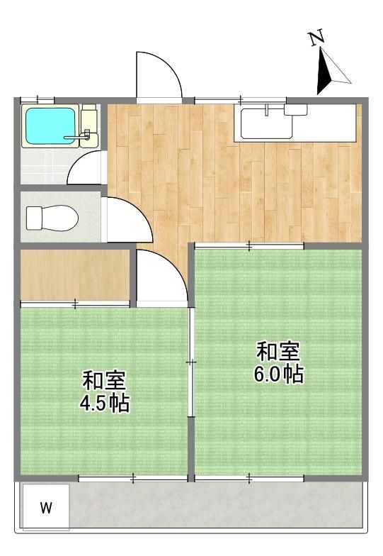 東京都三鷹市深大寺2丁目のアパートの間取