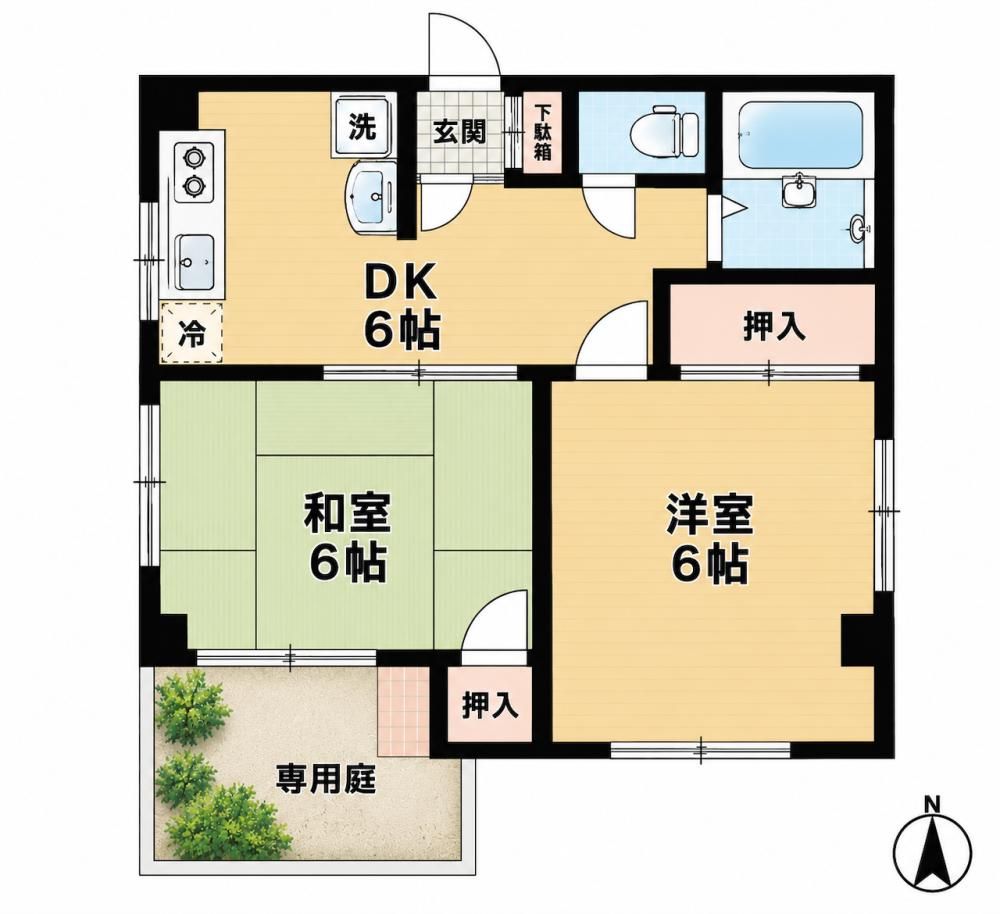 東京都西東京市東伏見4丁目のマンションの間取