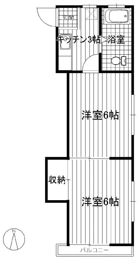 東京都三鷹市下連雀4丁目のマンションの間取